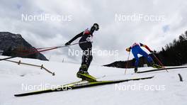 27.02.2013, Val di Fiemme, Italy (ITA): (l-r) Erik Bjornsen (USA), Fischer, Swix, Rottefella and Paul Constantin Pepene (ROU)  - FIS nordic world ski championships, cross-country, 15km men, Val di Fiemme (ITA). www.nordicfocus.com. © Laiho/NordicFocus. Every downloaded picture is fee-liable.