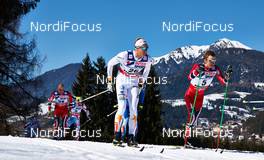 03.03.2013, Val di Fiemme, Italy (ITA): l-r: Tord Asle Gjerdalen (NOR), Daniel Richardsson (SWE), Sjur Roethe (NOR) - FIS nordic world ski championships, cross-country, mass men, Val di Fiemme (ITA). www.nordicfocus.com. © Felgenhauer/NordicFocus. Every downloaded picture is fee-liable.