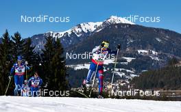 03.03.2013, Val di Fiemme, Italy (ITA): l-r: Matti Heikkinen (FIN), Tero Similae (FIN), Martin Bajcicak (SVK) - FIS nordic world ski championships, cross-country, mass men, Val di Fiemme (ITA). www.nordicfocus.com. © Felgenhauer/NordicFocus. Every downloaded picture is fee-liable.
