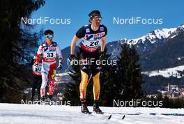 03.03.2013, Val di Fiemme, Italy (ITA): l-r: Graham Nishikawa (CAN), Andy Kuehne (GER) - FIS nordic world ski championships, cross-country, mass men, Val di Fiemme (ITA). www.nordicfocus.com. © Felgenhauer/NordicFocus. Every downloaded picture is fee-liable.
