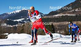 03.03.2013, Val di Fiemme, Italy (ITA): l-r: Petter Northug (NOR), Tord Asle Gjerdalen (NOR) - FIS nordic world ski championships, cross-country, mass men, Val di Fiemme (ITA). www.nordicfocus.com. © Felgenhauer/NordicFocus. Every downloaded picture is fee-liable.