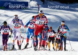 03.03.2013, Val di Fiemme, Italy (ITA): Keishin Yoshida (JPN), Daniel Richardsson (SWE), Eldar Roenning (NOR), Maxim Vylegzhanin (RUS), Jens Filbrich (GER), Alexey Poltoranin (KAZ) - FIS nordic world ski championships, cross-country, mass men, Val di Fiemme (ITA). www.nordicfocus.com. © Felgenhauer/NordicFocus. Every downloaded picture is fee-liable.