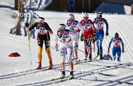 02.03.2013, Val di Fiemme, Italy (ITA): l-r: Nicole Fessel (GER), Charlotte Kalla (SWE), Anna Haag (SWE), Kristin Stoermer Steira (NOR), Kerttu Niskanen (FIN) - FIS nordic world ski championships, cross-country, mass women, Val di Fiemme (ITA). www.nordicfocus.com. © Felgenhauer/NordicFocus. Every downloaded picture is fee-liable.