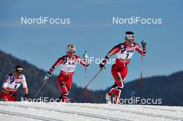 02.03.2013, Val di Fiemme, Italy (ITA): l-r: Justyna Kowalczyk (POL), Therese Johaug (NOR), Marit Bjoergen (NOR) - FIS nordic world ski championships, cross-country, mass women, Val di Fiemme (ITA). www.nordicfocus.com. © Felgenhauer/NordicFocus. Every downloaded picture is fee-liable.