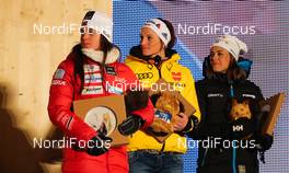 02.03.2013, Val di Fiemme, Italy (ITA): (l-r) Heidi Weng (NOR), Madshus, Swix, Alpina, Rottefella, Nicole Fessel (GER), Rossignol, One Way, Alpina, Rottefella, Adidas and Anna Haag (SWE), Fischer, One Way, Rottefella, Craft - FIS nordic world ski championships, cross-country, mass women, Val di Fiemme (ITA). www.nordicfocus.com. © Laiho/NordicFocus. Every downloaded picture is fee-liable.