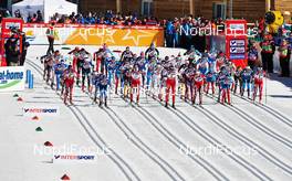02.03.2013, Val di Fiemme, Italy (ITA): women's start - FIS nordic world ski championships, cross-country, mass women, Val di Fiemme (ITA). www.nordicfocus.com. © Felgenhauer/NordicFocus. Every downloaded picture is fee-liable.
