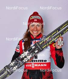 02.03.2013, Val di Fiemme, Italy (ITA): Justyna Kowalczyk (POL) - FIS nordic world ski championships, cross-country, medals, Val di Fiemme (ITA). www.nordicfocus.com. © Felgenhauer/NordicFocus. Every downloaded picture is fee-liable.