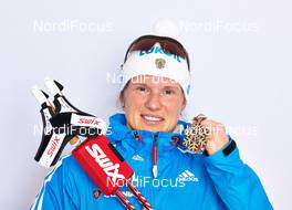 26.02.2013, Val di Fiemme, Italy (ITA): Yulia Tchekaleva (RUS) - FIS nordic world ski championships, cross-country, medals, Val di Fiemme (ITA). www.nordicfocus.com. © Felgenhauer/NordicFocus. Every downloaded picture is fee-liable.