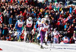 01.03.2013, Val di Fiemme, Italy (ITA): l-r: Sami Jauhojaervi (FIN), Andrew Newell (USA), Hiroyuki Miyazawa (JPN) - FIS nordic world ski championships, cross-country, 4x10km men, Val di Fiemme (ITA). www.nordicfocus.com. © Felgenhauer/NordicFocus. Every downloaded picture is fee-liable.