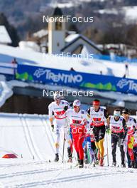 01.03.2013, Val di Fiemme, Italy (ITA): (l-r) Daniel Rickardsson (SWE), Fischer, One Way, Rottefella, Craft, Maciej Kreczmer (POL) and Hannes Dotzler (GER), Fischer, Swix, Alpina, Rottefella, Adidas  - FIS nordic world ski championships, cross-country, 4x10km men, Val di Fiemme (ITA). www.nordicfocus.com. © Laiho/NordicFocus. Every downloaded picture is fee-liable.