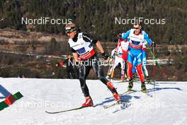 01.03.2013, Val di Fiemme, Italy (ITA): l-r: Remo Fischer (SUI), Sergey Ustiugov (RUS) - FIS nordic world ski championships, cross-country, 4x10km men, Val di Fiemme (ITA). www.nordicfocus.com. © Felgenhauer/NordicFocus. Every downloaded picture is fee-liable.
