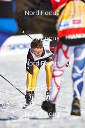 01.03.2013, Val di Fiemme, Italy (ITA): Axel Teichmann (GER) gets a new ski - FIS nordic world ski championships, cross-country, 4x10km men, Val di Fiemme (ITA). www.nordicfocus.com. © Felgenhauer/NordicFocus. Every downloaded picture is fee-liable.