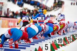 23.02.2013, Val di Fiemme, Italy (ITA): butt parade - FIS nordic world ski championships, cross-country, skiathlon men, Val di Fiemme (ITA). www.nordicfocus.com. © Felgenhauer/NordicFocus. Every downloaded picture is fee-liable.