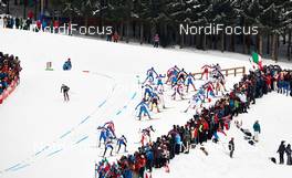 23.02.2013, Val di Fiemme, Italy (ITA): the top group in the uphill - FIS nordic world ski championships, cross-country, skiathlon men, Val di Fiemme (ITA). www.nordicfocus.com. © Felgenhauer/NordicFocus. Every downloaded picture is fee-liable.