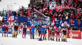 23.02.2013, Val di Fiemme, Italy (ITA): l-r:  Johannes Duerr (AUT), Jens Filbrich (GER), Keishin Yoshida (JPN), Dietmar Noeckler (ITA), Alexander Legkov (RUS), Petter Northug (NOR), Martin Johnsrud Sundby (NOR), Hannes Dotzler (GER) - FIS nordic world ski championships, cross-country, skiathlon men, Val di Fiemme (ITA). www.nordicfocus.com. © Felgenhauer/NordicFocus. Every downloaded picture is fee-liable.