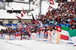 23.02.2013, Val di Fiemme, Italy (ITA): norwegian fans - FIS nordic world ski championships, cross-country, skiathlon men, Val di Fiemme (ITA). www.nordicfocus.com. © Felgenhauer/NordicFocus. Every downloaded picture is fee-liable.