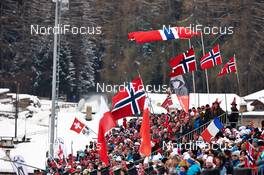 23.02.2013, Val di Fiemme, Italy (ITA): norwegian fans - FIS nordic world ski championships, cross-country, skiathlon women, Val di Fiemme (ITA). www.nordicfocus.com. © Felgenhauer/NordicFocus. Every downloaded picture is fee-liable.