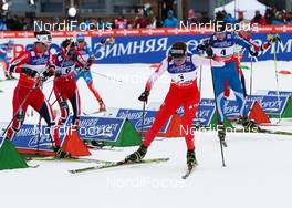 23.02.2013, Val di Fiemme, Italy (ITA): Justyna Kowalczyk (POL), Fischer, Swix, Rottefella  - FIS nordic world ski championships, cross-country, skiathlon women, Val di Fiemme (ITA). www.nordicfocus.com. © Laiho/NordicFocus. Every downloaded picture is fee-liable.