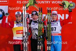30.11.2013, Kuusamo, Finland (FIN): (l-r) Eldar Roenning (NOR), Rorrignol, Swix, Rottefella, Lukas Bauer (CZE), Fischer, Leki, Alpina, Rottefella, Swix, Toko and Dmitriy Japarov (RUS), Fischer, Swix, Alpina, Rottefella, Adidas - FIS world cup cross-country, 10km men, Kuusamo (FIN). www.nordicfocus.com. © Laiho/NordicFocus. Every downloaded picture is fee-liable.