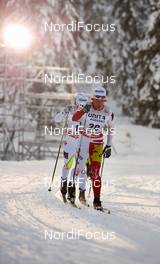 30.11.2013, Kuusamo, Finland (FIN): Jesse Cockney (CAN), Devon Kershaw (CAN), (l-r) - FIS world cup cross-country, 10km men, Kuusamo (FIN). www.nordicfocus.com. © Felgenhauer/NordicFocus. Every downloaded picture is fee-liable.