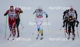 29.11.2013, Kuusamo, Finland (FIN): (l-r) Astrid Jacobsen (NOR), Rossignol, KV+, Rottefella, Swix, Ida Ingemarsdotter (SWE), Rossignol, One Way, Rottefella, Craft, Rudy Project and Justyna Kowalczyk (POL), Fischer, Swix, Rottefella - FIS world cup cross-country, individual sprint, Kuusamo (FIN). www.nordicfocus.com. © Laiho/NordicFocus. Every downloaded picture is fee-liable.