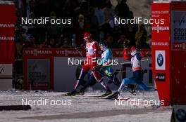 29.11.2013, Kuusamo, Finland (FIN): (l-r) Ola Vigen Hattestad (NOR), Fischer, Swix, Rottefella, Alexey Poltoranin (KAZ), Fischer, One Way, Rottefella and Nikita Kriukov (RUS), Rossignol, Swix, Rottefella, Adidas - FIS world cup cross-country, individual sprint, Kuusamo (FIN). www.nordicfocus.com. © Laiho/NordicFocus. Every downloaded picture is fee-liable.