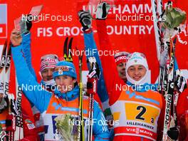 08.12.2013, Lillehammer, Norway (NOR): (l-r) Maxim Vylegzhanin (RUS), Fischer, Swix, Alpina, Rottefella, Adidas and Alexander Legkov (RUS), Rossignol, Swix, Rottefella, Adidas - FIS world cup cross-country, 4x7.5km men, Lillehammer (NOR). www.nordicfocus.com. © Laiho/NordicFocus. Every downloaded picture is fee-liable.