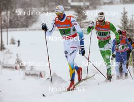 08.12.2013, Lillehammer, Norway (NOR): Johan Olsson (SWE), Fischer, Swix, Alpina, Rottefella, Craft - FIS world cup cross-country, 4x7.5km men, Lillehammer (NOR). www.nordicfocus.com. © Laiho/NordicFocus. Every downloaded picture is fee-liable.
