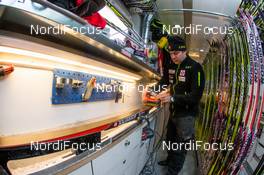 14.12.2013, Davos, Switzerland (SUI): inside view in the canadian wax truck - FIS world cup cross-country, training, Davos (SUI). www.nordicfocus.com. © Laiho/NordicFocus. Every downloaded picture is fee-liable.