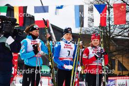 21.12.2013, Asiago, Italy (ITA): Justyna Kowalczyk (POL), Anne Kylloenen (FIN), Maiken Caspersen Falla (NOR), (l-r) - FIS world cup cross-country, individual sprint, Asiago (ITA). www.nordicfocus.com. © Felgenhauer/NordicFocus. Every downloaded picture is fee-liable.