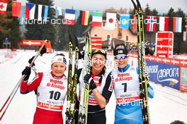 21.12.2013, Asiago, Italy (ITA): Maiken Caspersen Falla (NOR), Justyna Kowalczyk (POL), Anne Kylloenen (FIN), (l-r) - FIS world cup cross-country, individual sprint, Asiago (ITA). www.nordicfocus.com. © Felgenhauer/NordicFocus. Every downloaded picture is fee-liable.