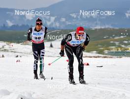 21.12.2013, Asiago, Italy (ITA): Federico Pellegrino (ITA), Jovian Hediger (SUI), (l-r) - FIS world cup cross-country, individual sprint, Asiago (ITA). www.nordicfocus.com. © Felgenhauer/NordicFocus. Every downloaded picture is fee-liable.