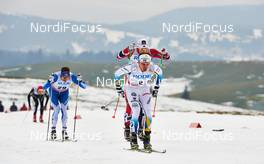 21.12.2013, Asiago, Italy (ITA): Martti Jylhae (FIN), Oeystein Pettersen (NOR), Emil Joensson (SWE), (l-r) - FIS world cup cross-country, individual sprint, Asiago (ITA). www.nordicfocus.com. © Felgenhauer/NordicFocus. Every downloaded picture is fee-liable.