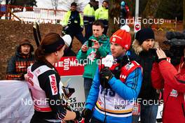 21.12.2013, Asiago, Italy (ITA): Justyna Kowalczyk (POL), at flash interview with Jeff Ellis (FIS) - FIS world cup cross-country, individual sprint, Asiago (ITA). www.nordicfocus.com. © Felgenhauer/NordicFocus. Every downloaded picture is fee-liable.