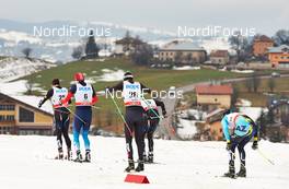 21.12.2013, Asiago, Italy (ITA): Simeon Hamilton (USA), Alexander Panzhinskiy (RUS), Dietmar Noeckler (ITA), Andrew Newell (USA), (l-r) - FIS world cup cross-country, individual sprint, Asiago (ITA). www.nordicfocus.com. © Felgenhauer/NordicFocus. Every downloaded picture is fee-liable.