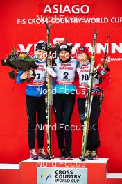 21.12.2013, Asiago, Italy (ITA): Anne Kylloenen (FIN), Justyna Kowalczyk (POL), Maiken Caspersen Falla (NOR), (l-r) - FIS world cup cross-country, individual sprint, Asiago (ITA). www.nordicfocus.com. © Felgenhauer/NordicFocus. Every downloaded picture is fee-liable.