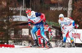 21.12.2013, Asiago, Italy (ITA): Nikita Kriukov (RUS), Robin Bryntesson (SWE), (l-r) - FIS world cup cross-country, individual sprint, Asiago (ITA). www.nordicfocus.com. © Felgenhauer/NordicFocus. Every downloaded picture is fee-liable.