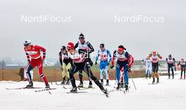 22.12.2013, Asiago, Italy (ITA): Eldar Roenning (NOR), Jovian Hediger (SUI), Alexander Panzhinskiy (RUS), (l-r) - FIS world cup cross-country, team sprint, Asiago (ITA). www.nordicfocus.com. © Felgenhauer/NordicFocus. Every downloaded picture is fee-liable.