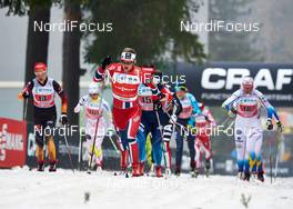 22.12.2013, Asiago, Italy (ITA): Hanna Kolb (GER), Ingvild Flugstad Oestberg (NOR), Magdalena Pajala (SWE), (l-r) - FIS world cup cross-country, team sprint, Asiago (ITA). www.nordicfocus.com. © Felgenhauer/NordicFocus. Every downloaded picture is fee-liable.