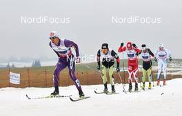 22.12.2013, Asiago, Italy (ITA): Yuichi Onda (JPN), Ales Razym (CZE), Maciej Starega (POL), Dusan Kozisek (CZE), (l-r) - FIS world cup cross-country, team sprint, Asiago (ITA). www.nordicfocus.com. © Felgenhauer/NordicFocus. Every downloaded picture is fee-liable.