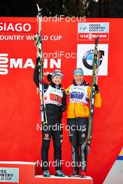 22.12.2013, Asiago, Italy (ITA): Katrin Zeller (GER), Denise Herrmann (GER), (l-r) - FIS world cup cross-country, team sprint, Asiago (ITA). www.nordicfocus.com. © Felgenhauer/NordicFocus. Every downloaded picture is fee-liable.