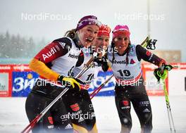 29.12.2013, Oberhof, Germany (GER): Denise Herrmann (GER), Lucia Anger (GER), Nicole Fessel (GER), (l-r) - FIS world cup cross-country, tour de ski, individual sprint, Oberhof (GER). www.nordicfocus.com. © Felgenhauer/NordicFocus. Every downloaded picture is fee-liable.
