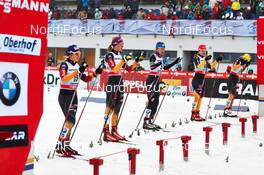 29.12.2013, Oberhof, Germany (GER): Sandra Ringwald (GER), Denise Herrmann (GER), Sophie Caldwell (USA), Lucia Anger (GER), Claudia Nystad (GER), (l-r) - FIS world cup cross-country, tour de ski, individual sprint, Oberhof (GER). www.nordicfocus.com. © Felgenhauer/NordicFocus. Every downloaded picture is fee-liable.