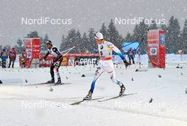 29.12.2013, Oberhof, Germany (GER): Federico Pellegrino (ITA), Calle Halfvarsson (SWE), (l-r) - FIS world cup cross-country, tour de ski, individual sprint, Oberhof (GER). www.nordicfocus.com. © Felgenhauer/NordicFocus. Every downloaded picture is fee-liable.