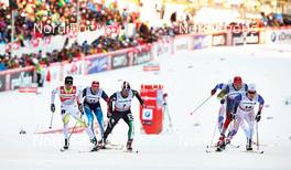 31.12.2013, Lenzerheide, Switzerland (SUI): Alex Harvey (CAN), Andrey Larkov (RUS), Federico Pellegrino (ITA), Andrew Musgrave (GBR), (l-r) - FIS world cup cross-country, tour de ski, individual sprint, Lenzerheide (SUI). www.nordicfocus.com. © Felgenhauer/NordicFocus. Every downloaded picture is fee-liable.