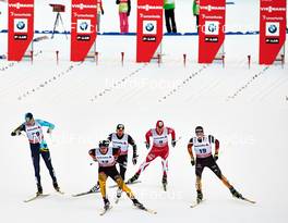 31.12.2013, Lenzerheide, Switzerland (SUI): Alexey Poltoranin (KAZ), Josef Wenzl (GER), Andrew Newell (USA), Maciej Starega (POL), Sebastian Eisenlauer (GER), (l-r) - FIS world cup cross-country, tour de ski, individual sprint, Lenzerheide (SUI). www.nordicfocus.com. © Felgenhauer/NordicFocus. Every downloaded picture is fee-liable.