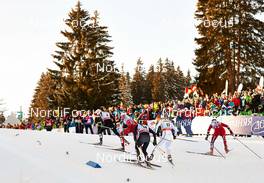 31.12.2013, Lenzerheide, Switzerland (SUI): Laurien Van Der Graaff (SUI), Astrid Uhrenholdt Jacobsen (NOR), Virginia Martin De Topranin (ITA), Evelina Settlin (SWE), Heidi Weng (NOR), (l-r) - FIS world cup cross-country, tour de ski, individual sprint, Lenzerheide (SUI). www.nordicfocus.com. © Felgenhauer/NordicFocus. Every downloaded picture is fee-liable.