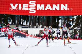 31.12.2013, Lenzerheide, Switzerland (SUI): Ingvild Flugstad Oestberg (NOR), Astrid Uhrenholdt Jacobsen (NOR), Denise Herrmann (GER), (l-r) - FIS world cup cross-country, tour de ski, individual sprint, Lenzerheide (SUI). www.nordicfocus.com. © Felgenhauer/NordicFocus. Every downloaded picture is fee-liable.