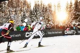31.12.2013, Lenzerheide, Switzerland (SUI): Bernhard Tritscher (AUT), Calle Halfvarsson (SWE), (l-r) - FIS world cup cross-country, tour de ski, individual sprint, Lenzerheide (SUI). www.nordicfocus.com. © Felgenhauer/NordicFocus. Every downloaded picture is fee-liable.