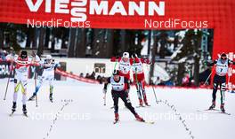 31.12.2013, Lenzerheide, Switzerland (SUI): Alex Harvey (CAN), Calle Halfvarsson (SWE), Simeon Hamilton (USA), Martin Johnsrud Sundby (NOR), Finn Haagen Krogh (NOR), Federico Pellegrino (ITA), (l-r) - FIS world cup cross-country, tour de ski, individual sprint, Lenzerheide (SUI). www.nordicfocus.com. © Felgenhauer/NordicFocus. Every downloaded picture is fee-liable.